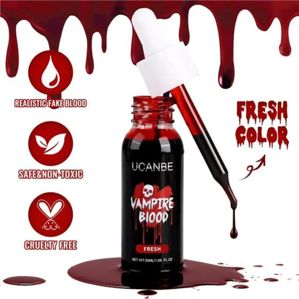 Halloween Dripping Fake Blood Realistic Blood Drops Body Paint Washable‎ Blood